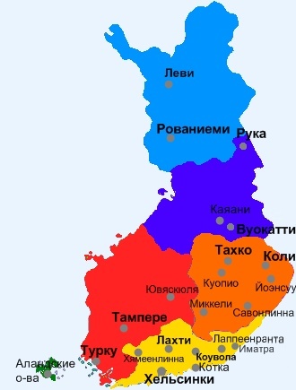 Регионы Финляндии