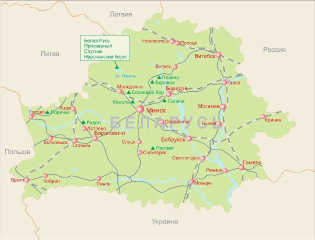 Карта Беларуссии